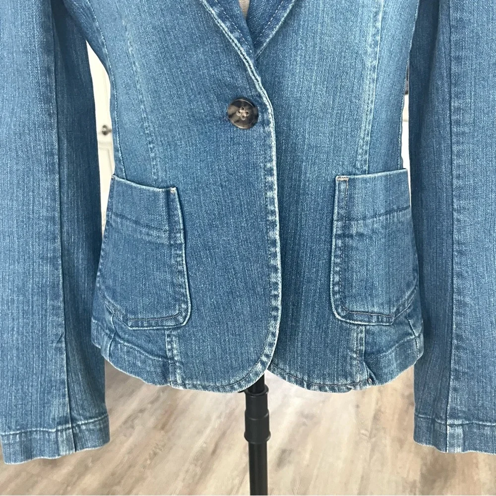 Theory Denim Blazer Jacket - Picture 6 of 13